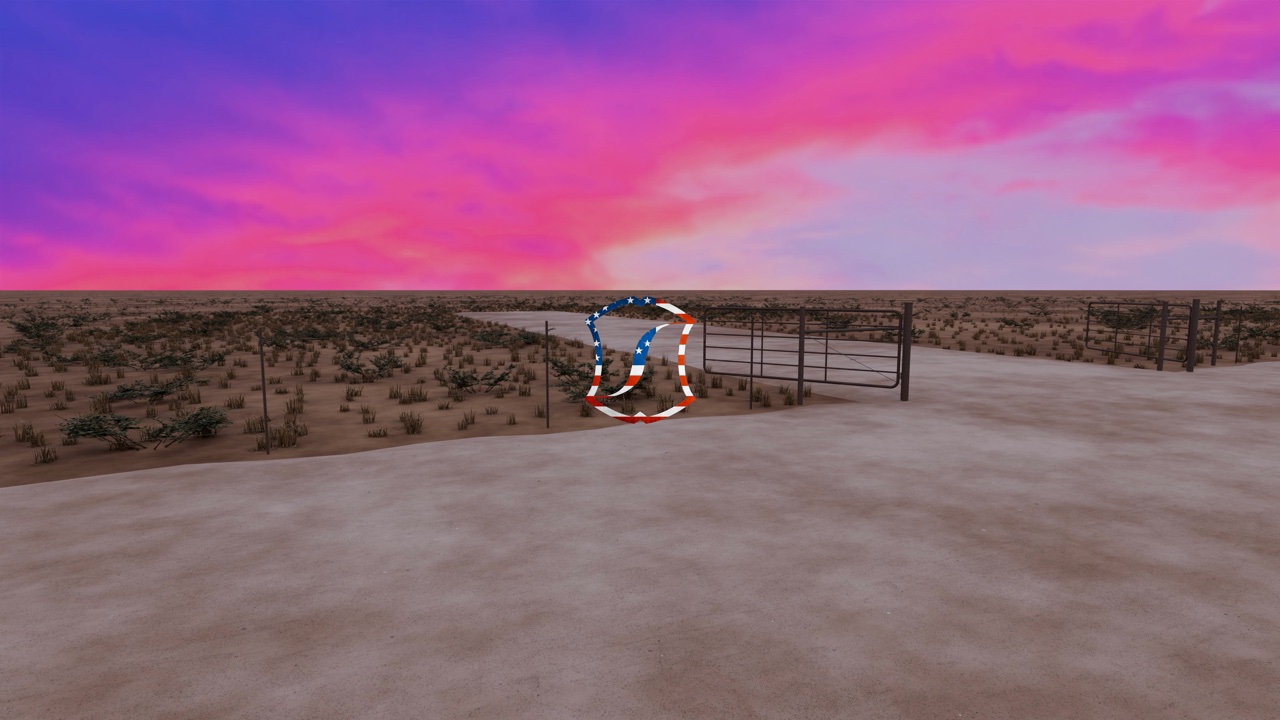 Solar facility 3D rendering, still 06.