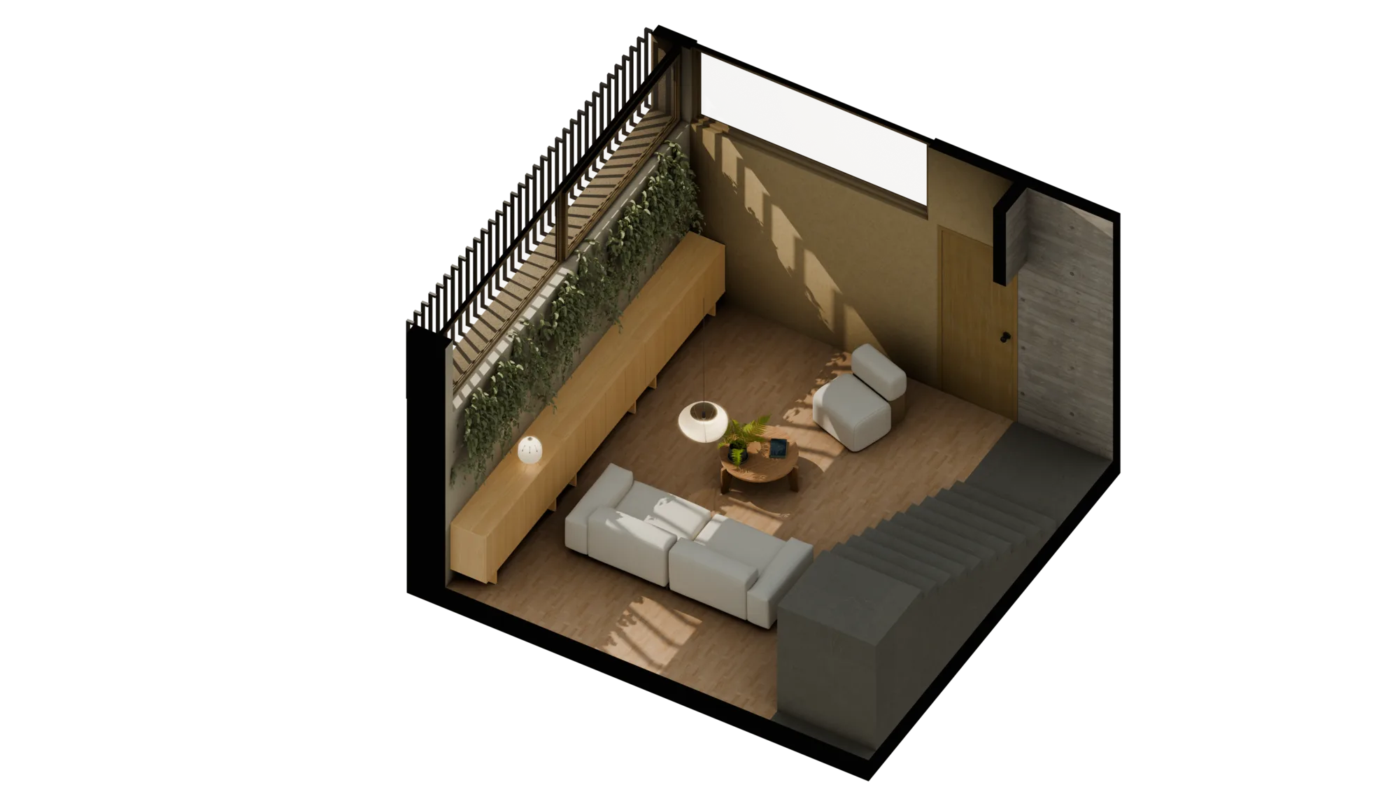 Casa Patio isometric view