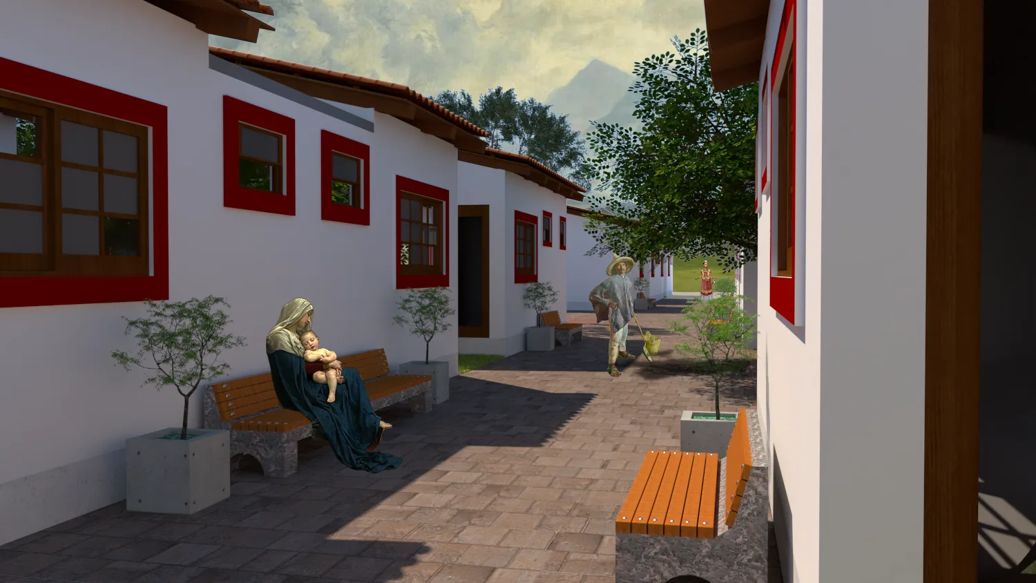 Cuetzalan street rendering