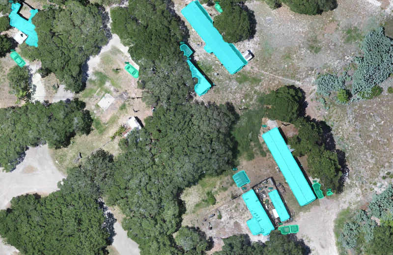 Drone orthomosaic with computer vision asset counting