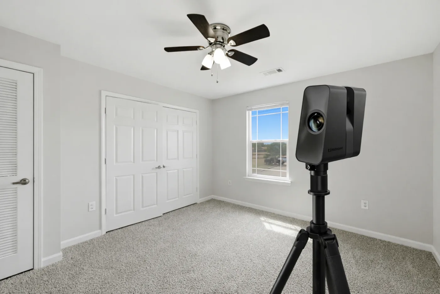 Matterport Pro3 camera positioned inside a property for spatial capture