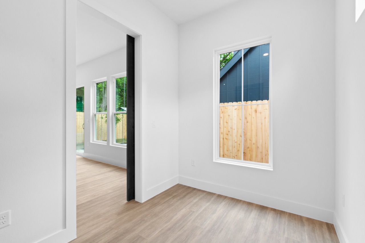 Empty Room with Sliding Glass Door