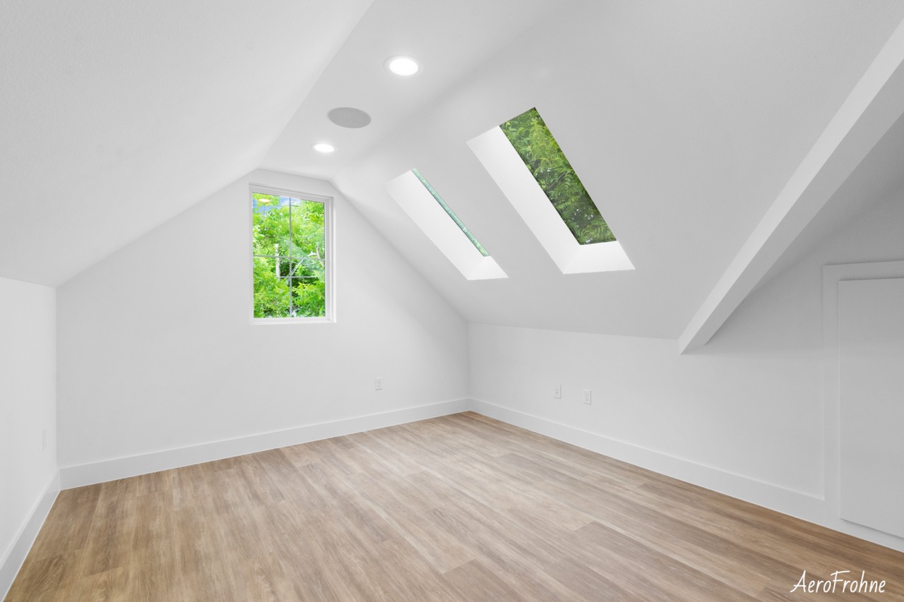 Bright Skylit Attic Bonus Room