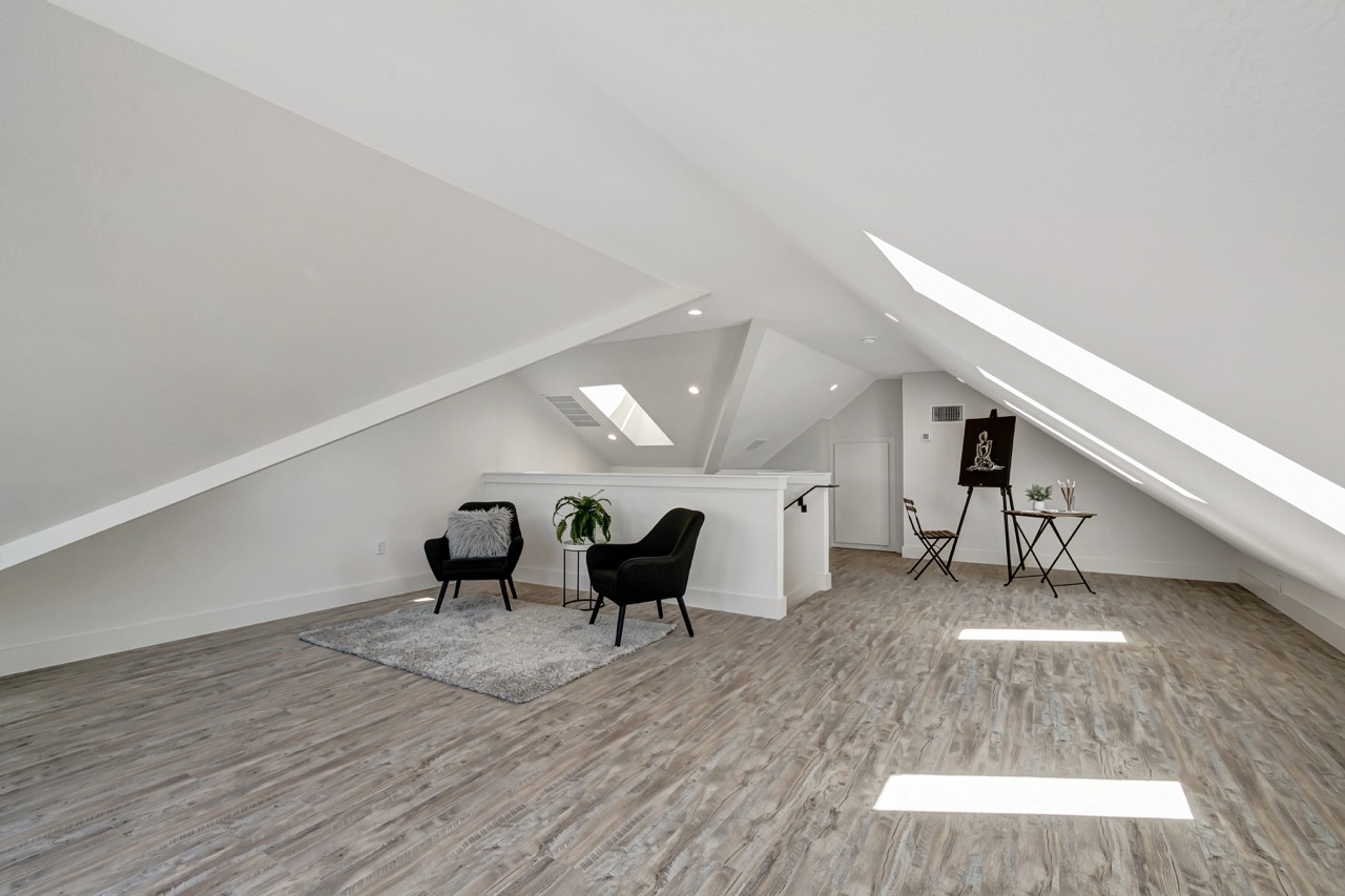 Staged Attic Loft Living Space