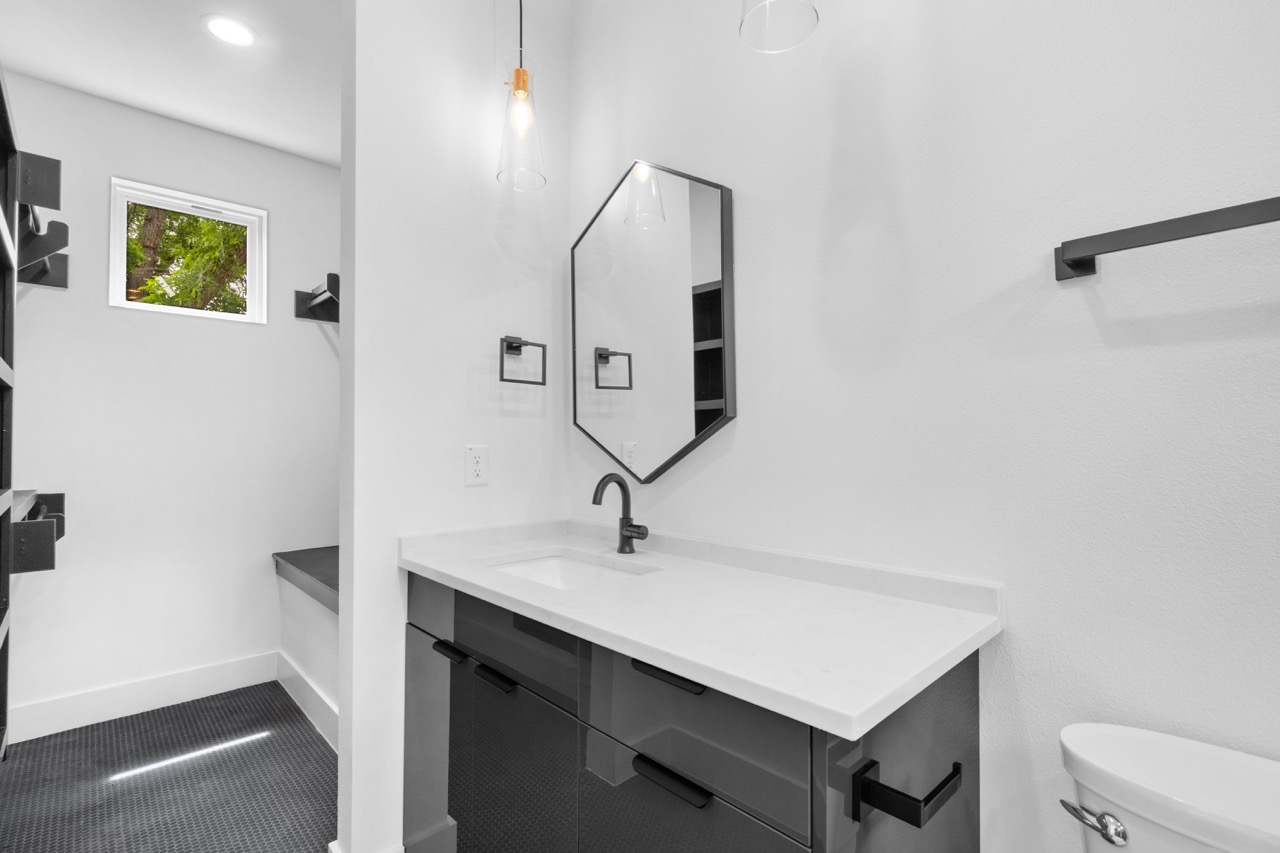 Contemporary Vanity Detail in Texas Home