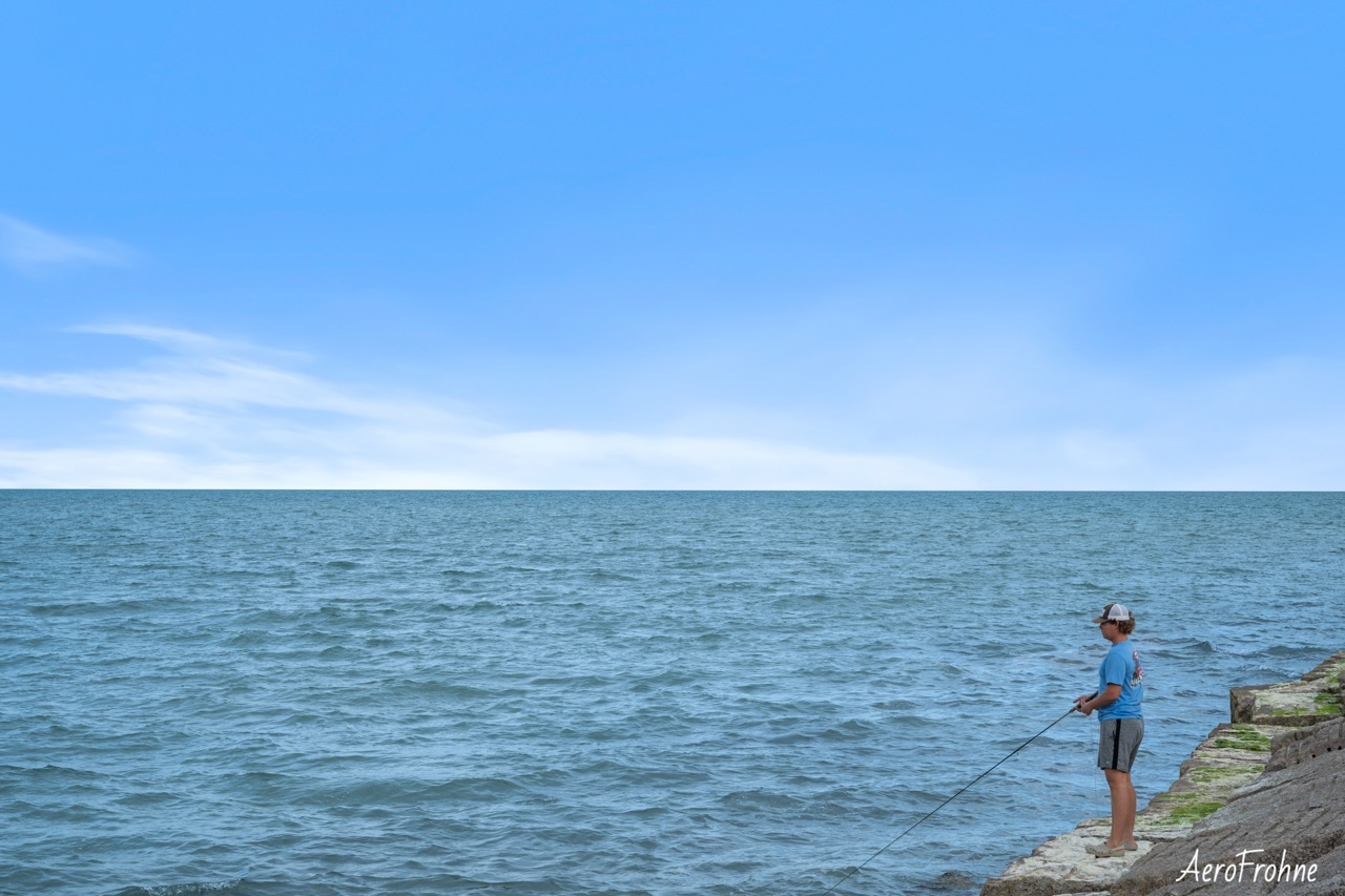 Recreational fishing scene