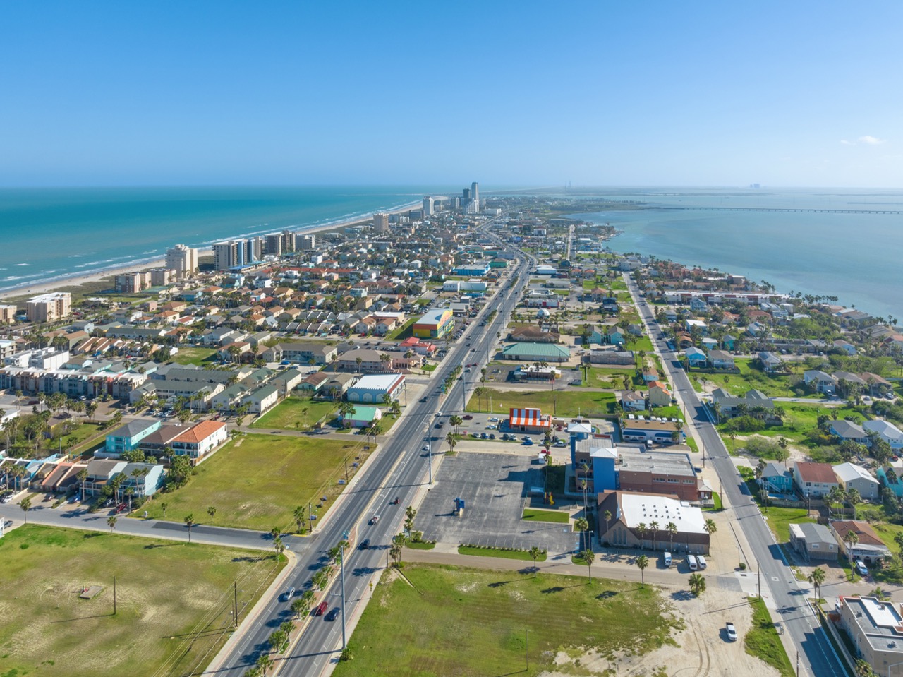 High altitude regional aerial view