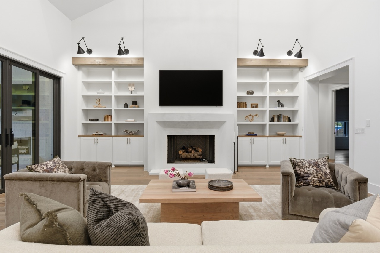 Modern Living Room Fireplace