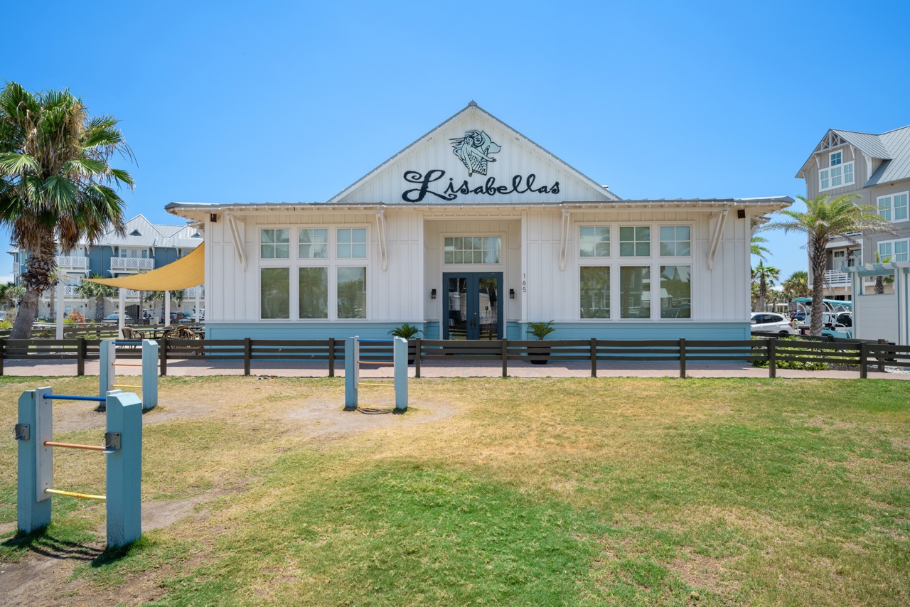 Daytime exterior of coastal community building