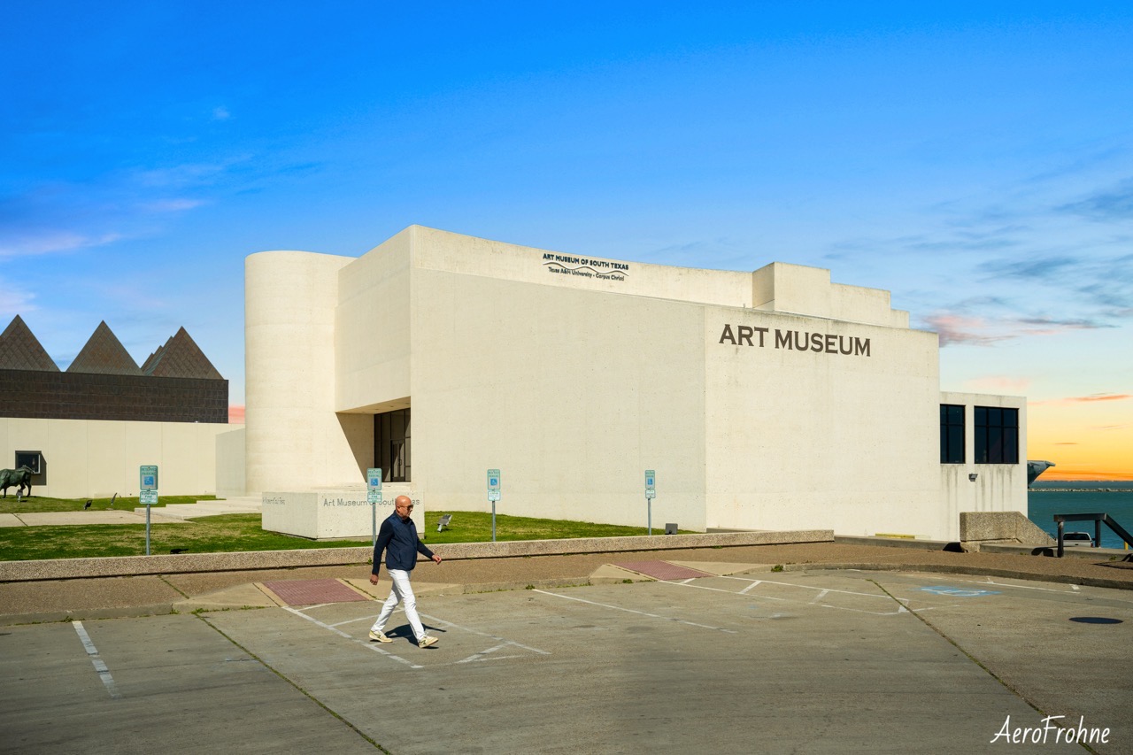 The exterior of the Art Museum of South Texas