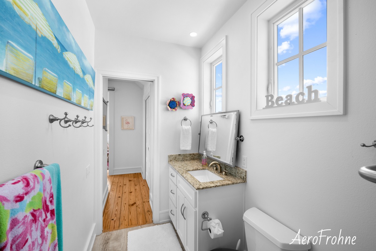 Interior of bathroom vanity corridor