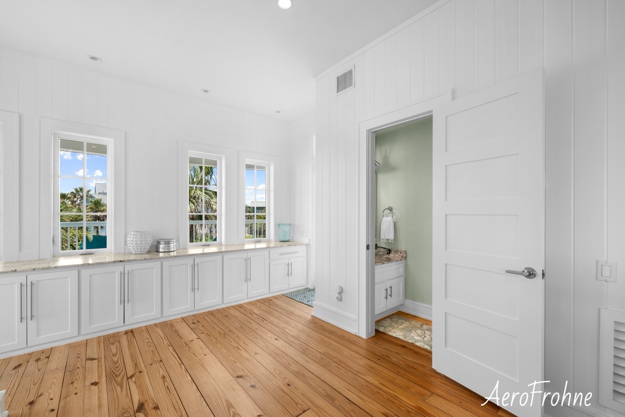 Interior room with built-in cabinetry