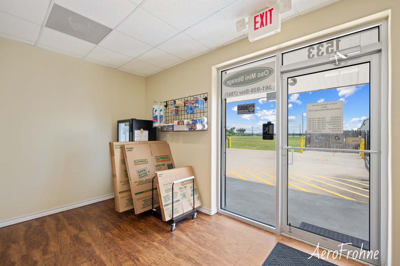 Interior storage office entry area