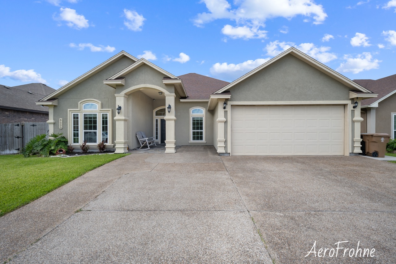 Daytime exterior of single-family home