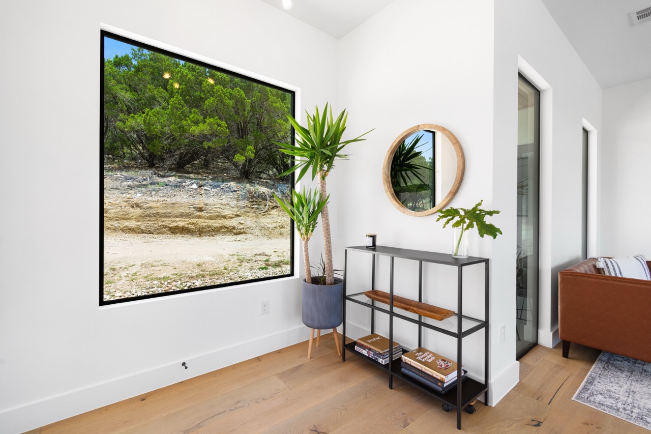Interior entry area with console table