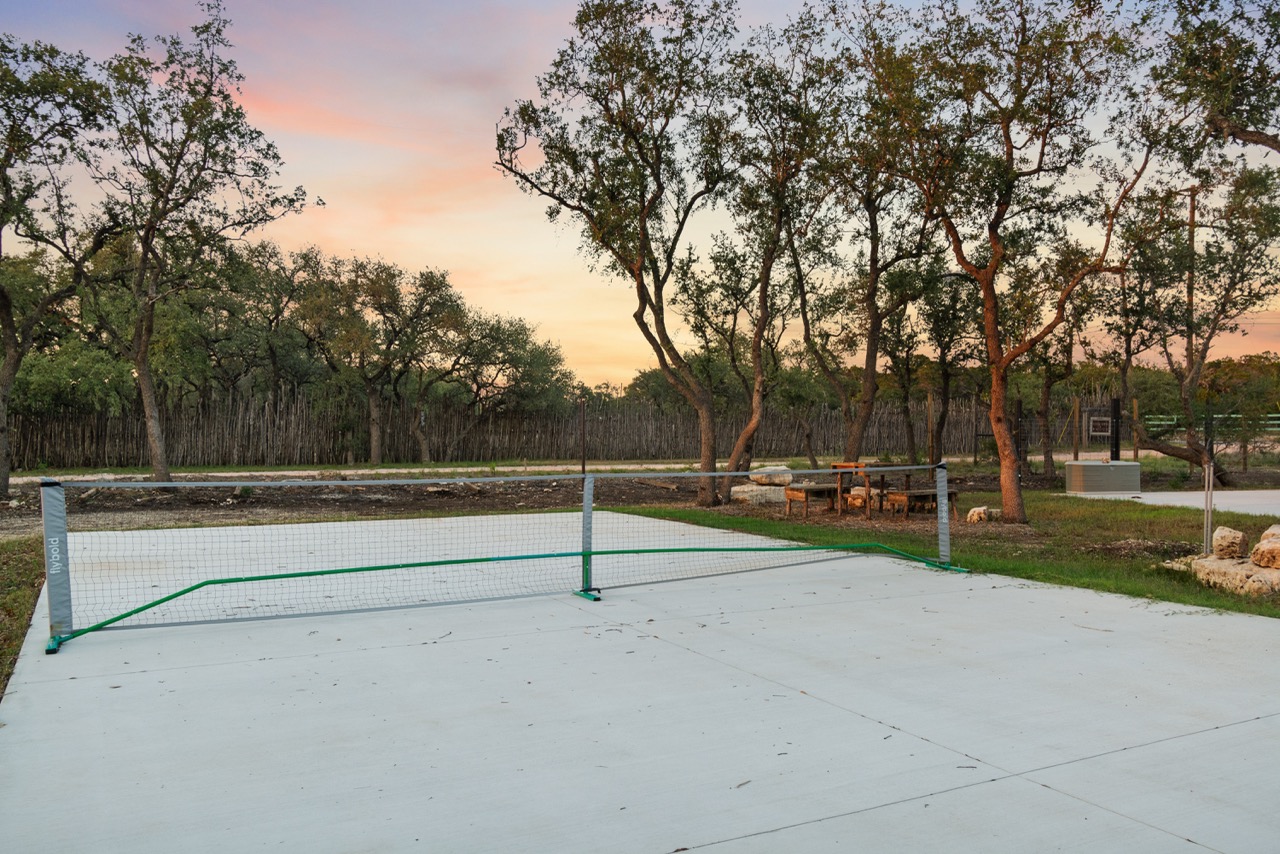 Exterior concrete sport court