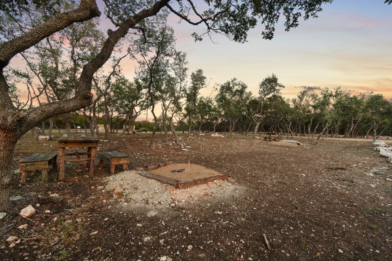 Exterior outdoor fire pit area