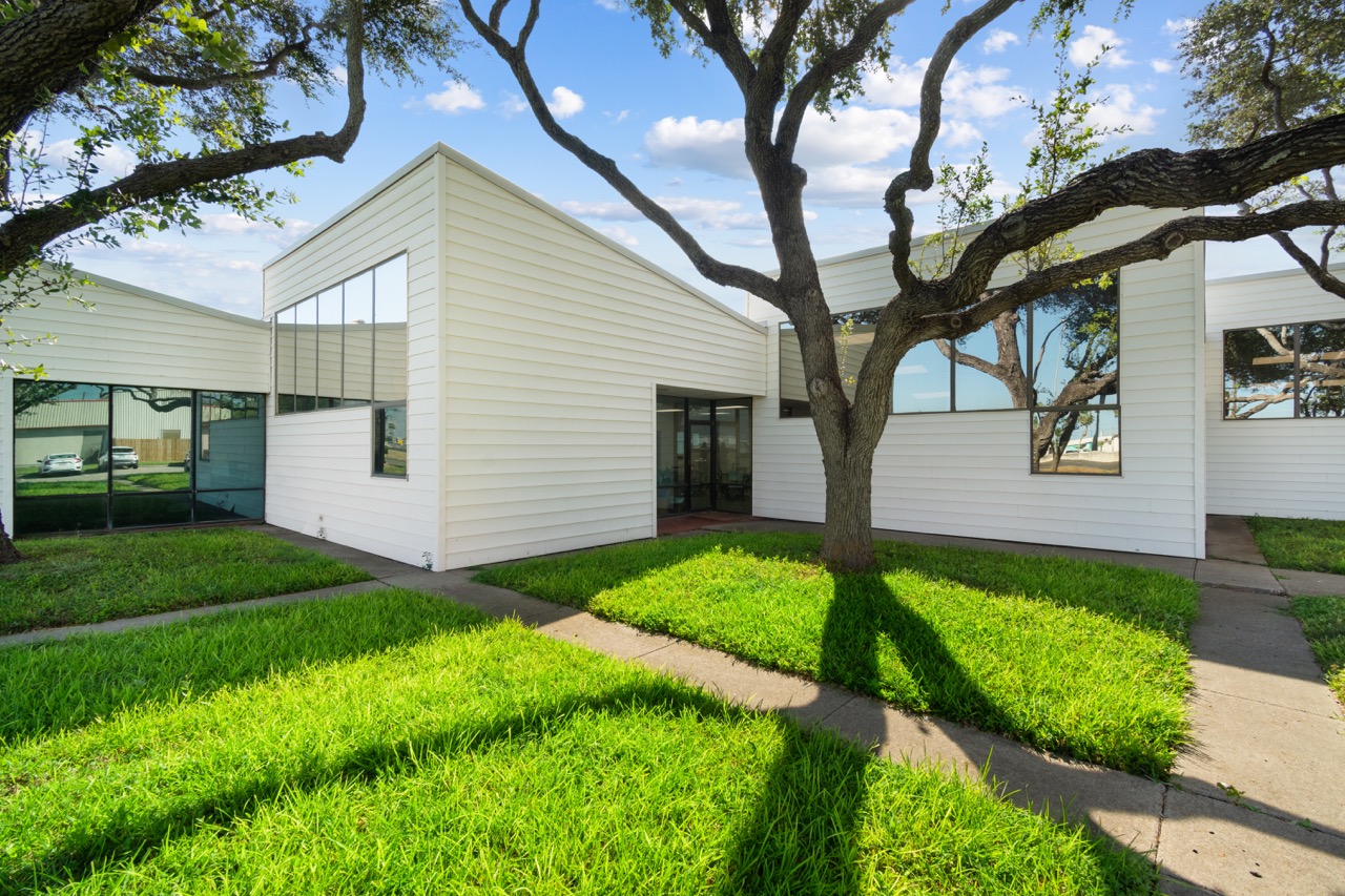 Exterior modern building with large windows