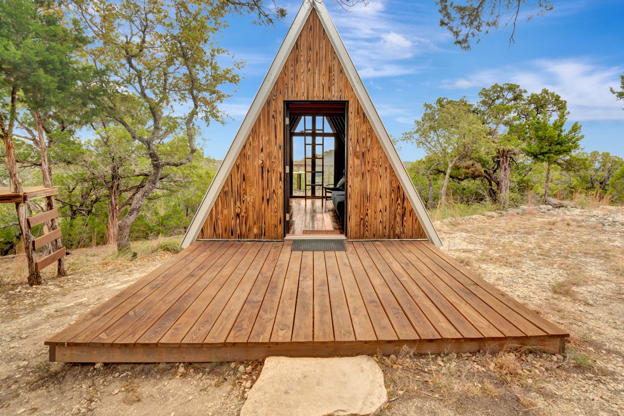 Exterior A-frame structure