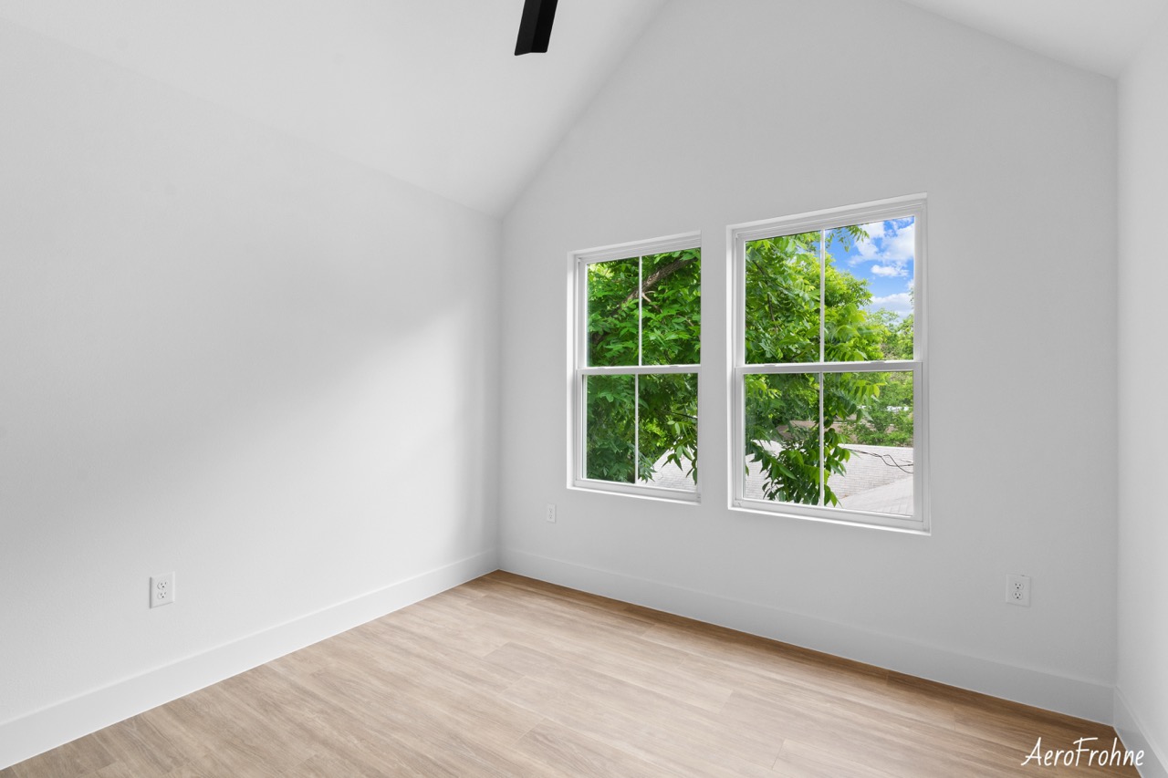Interior room with hardwood flooring