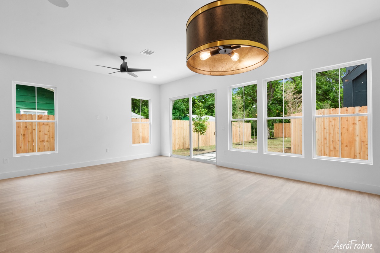 Interior open living area in Austin