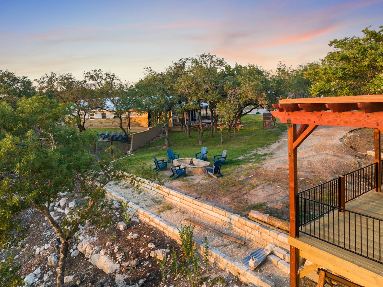 Exterior elevated outdoor deck in Jonestown Texas