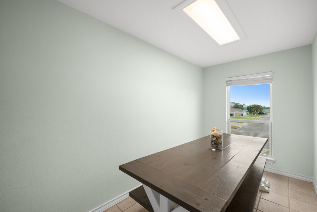 Kitchen island with granite countertops