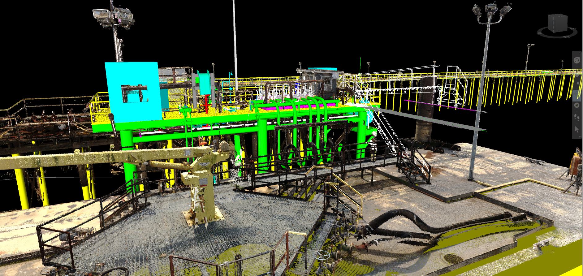 AeroFrohne point cloud with engineering model
