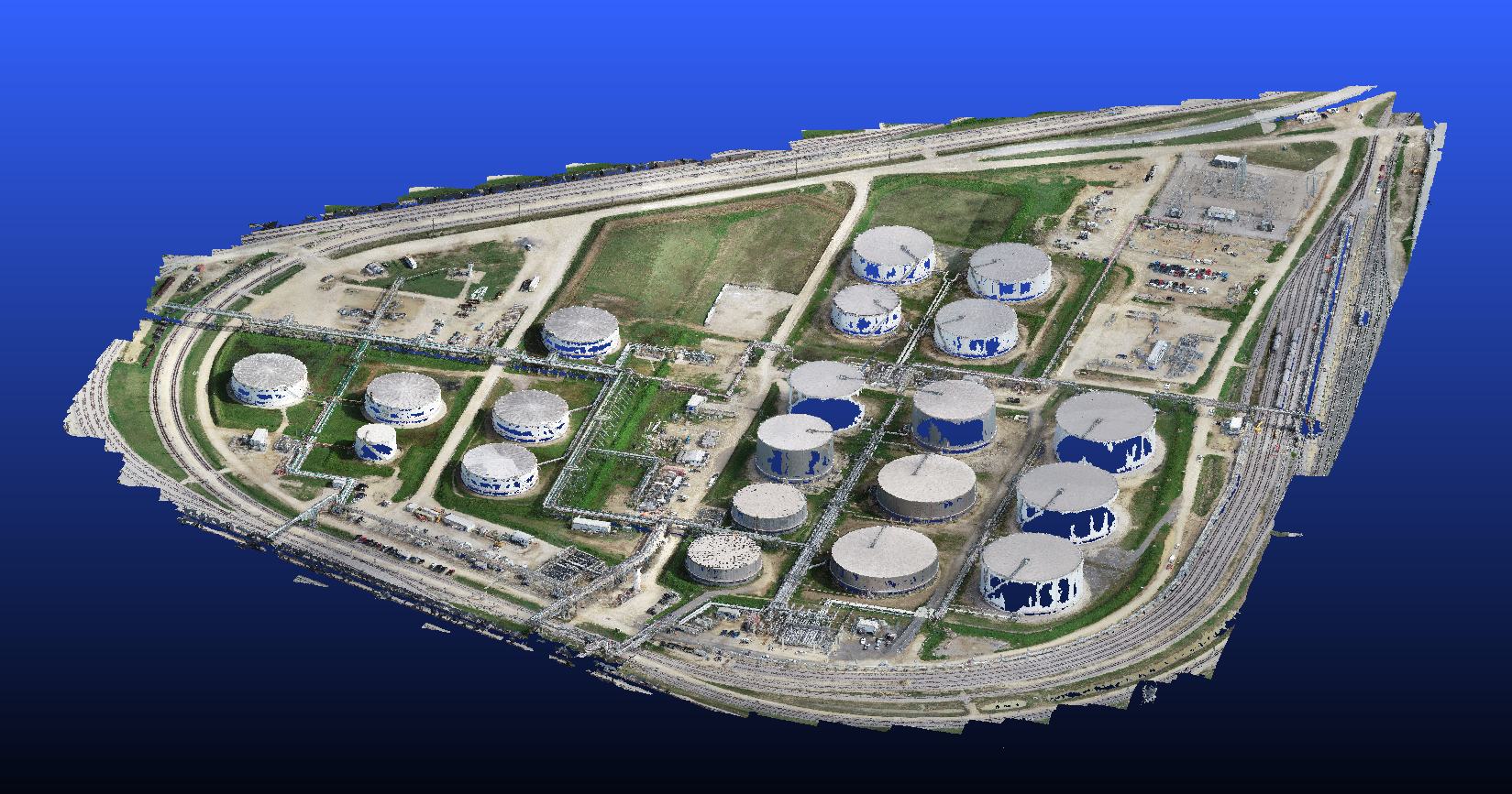 Tank 3D point cloud for industrial documentation