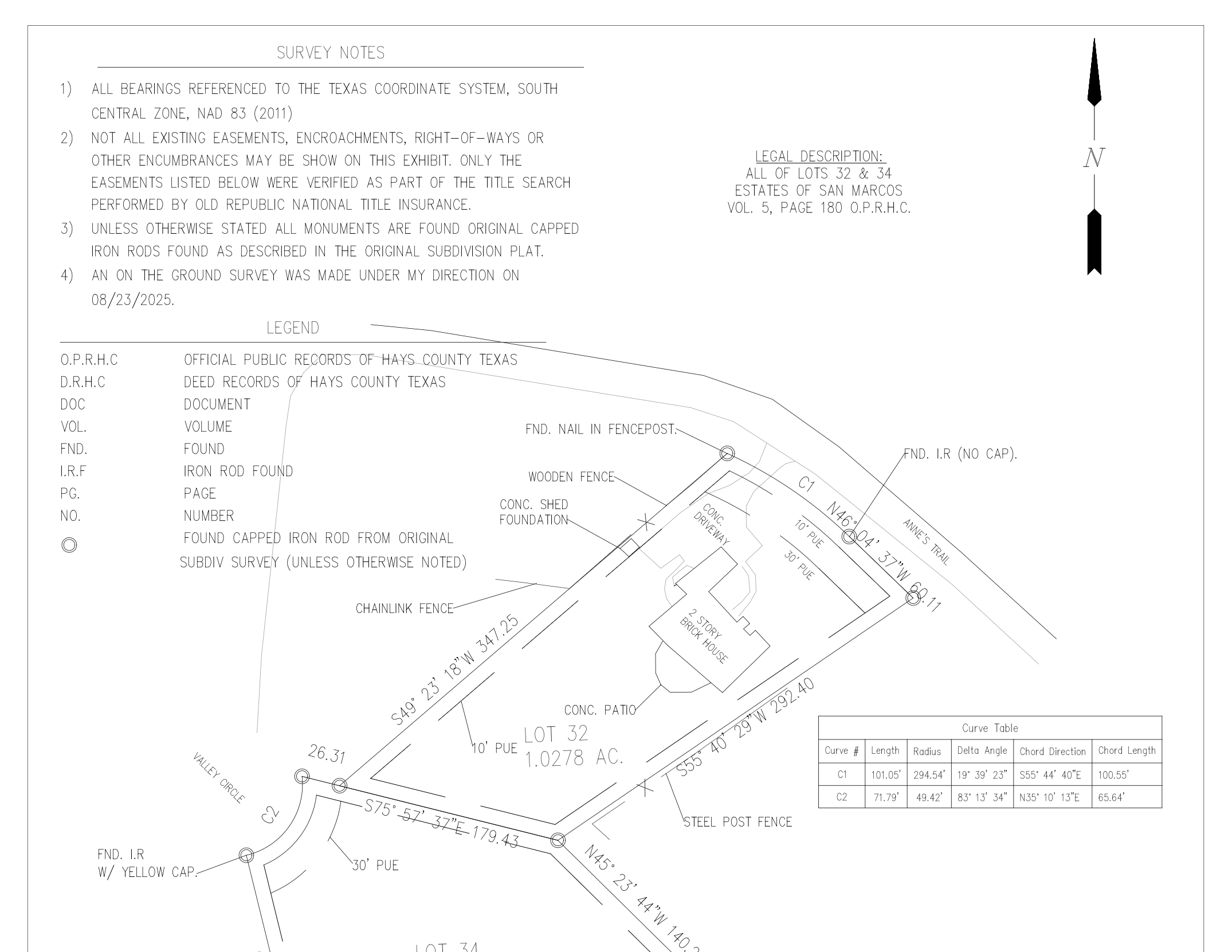 AeroFrohne boundary survey exhibit