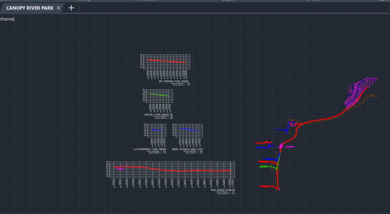 CAD cross section for land surveying in Puerto Vallarta, Jalisco