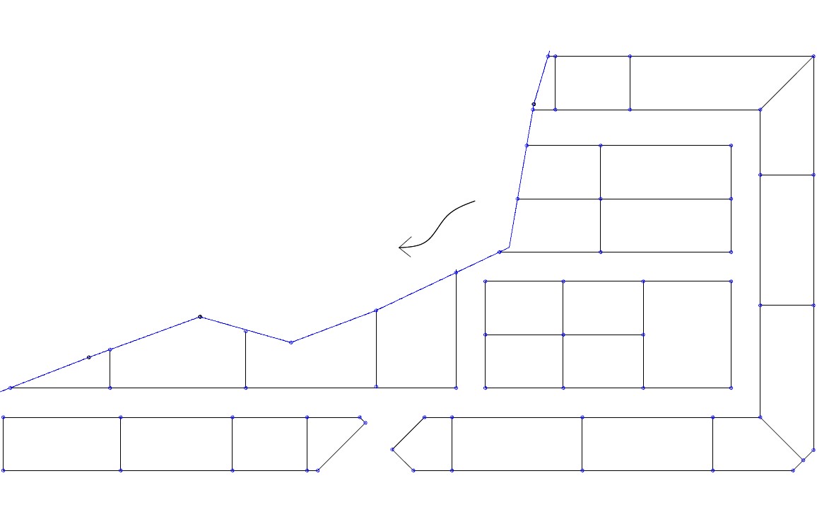 Linear profile for land surveying in Puerto Vallarta, Jalisco