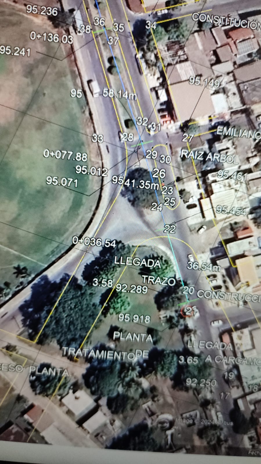 Orthographic site view for land surveying in Puerto Vallarta, Jalisco