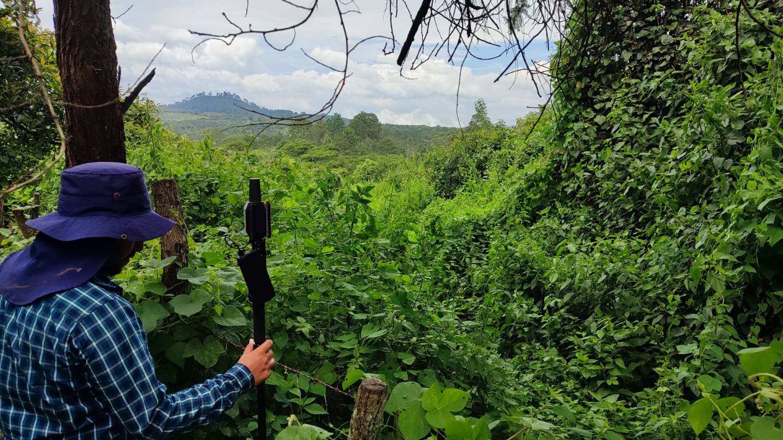 Control de campo para topografía en Peribán, Michoacán